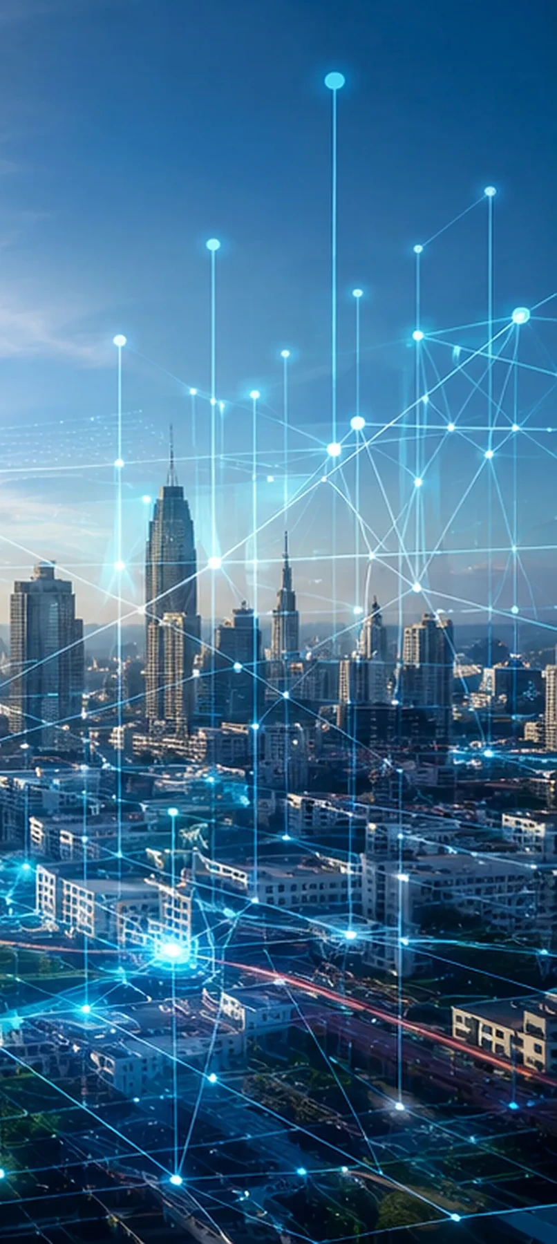 Digitally connected city and built environment representing GIS Digital Engineering